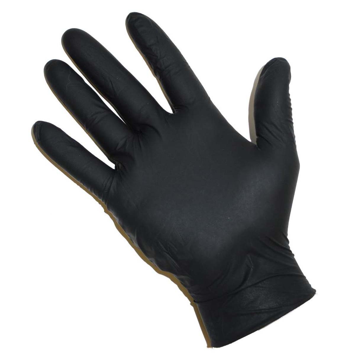 BLACK NITRILE GLOVES (100) Med Express