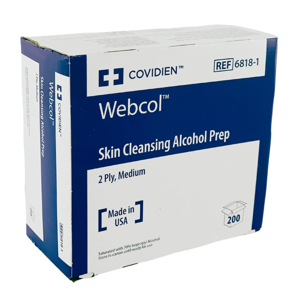 Covidien Webcol Pre–Injection Swabs - MedicalXpress - Disinfectant Wipes